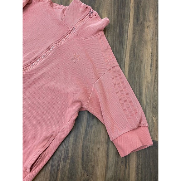 Women Adidas Top Jacket Tubular Waffle knit full-zip cotton sport jacket, M - Picture 2 of 4
